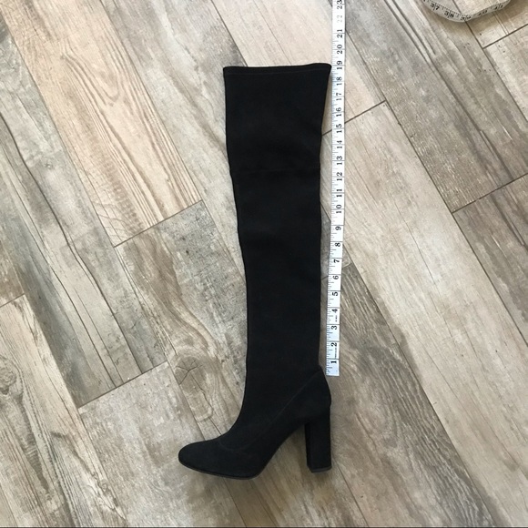 BARNEYS NEW YORK Suede Over The Knee Boots 37 1/2 - Picture 13 of 16